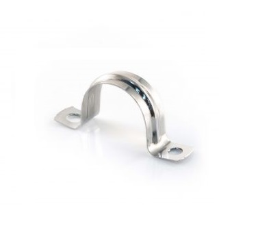 Saddle Pipe Clip Chrome 15mm