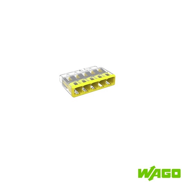 [24JCWP3405] WAGO Push-Wire 5w Yellow Connector 2773-405