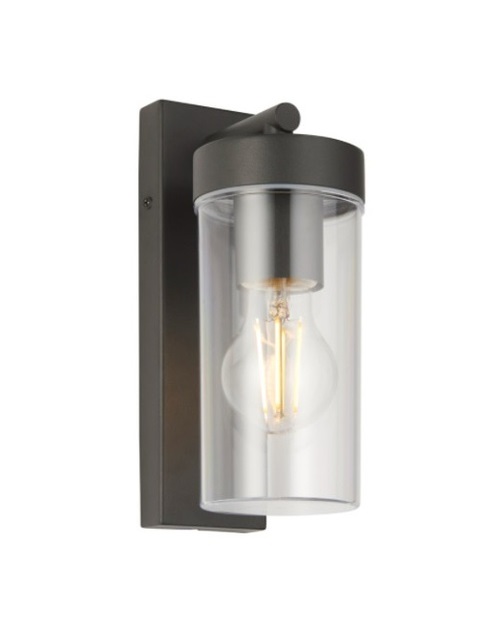 Wall Glass Cyl Down e27 HAYD BK Sxb