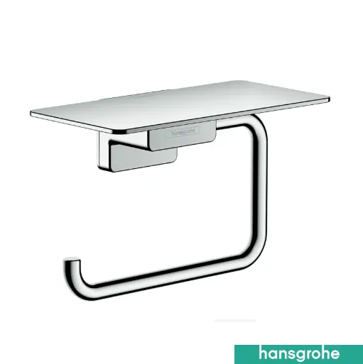 Addstoris Toilet Roll Holder With Shelf Chrome