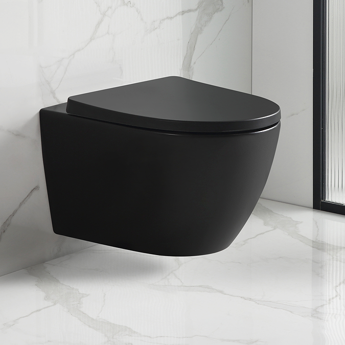 [451Ca.Sf.0511500022] Sfera 50 Wall Hung Pan NewFlush Satin Black