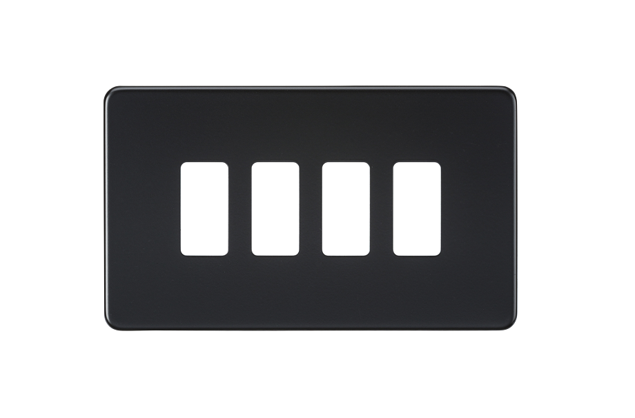 ML ScrLess BLk.Matt 4g Grid Plate GDSF004MB