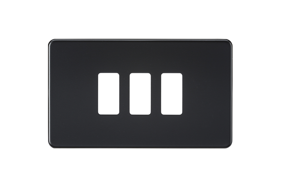 ML ScrLess BLk.Matt 3g Grid Plate GDSF003MB