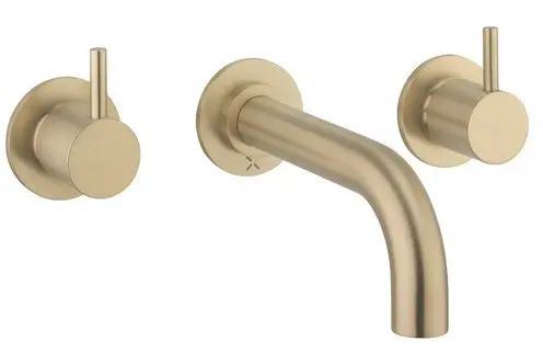[423Cr.PRO330WF] MikePro Bath Mixer Wall 3Th ◈BruBrass