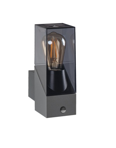 Lantern SQ Down *PIR* Graphite ES27 IP44 LAVEN KnLx