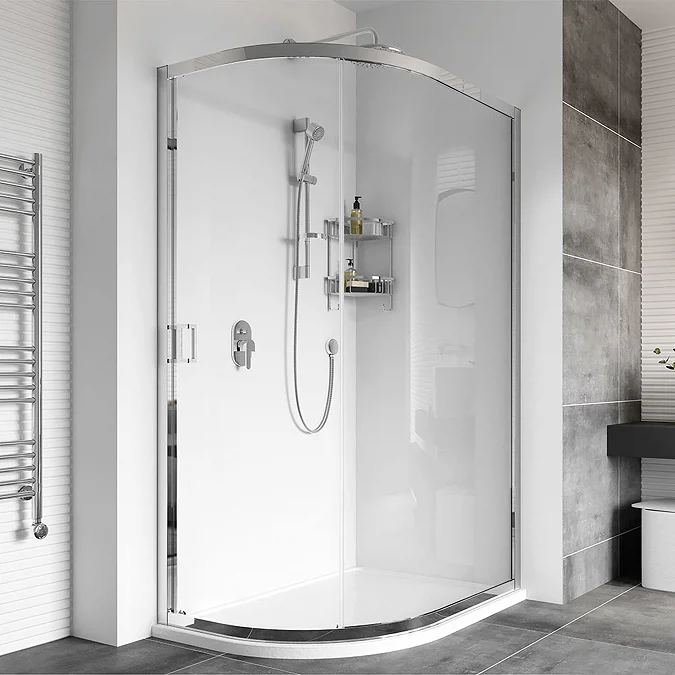 Sleek Quad Offset 1000x800 1Door Easy Chrome
