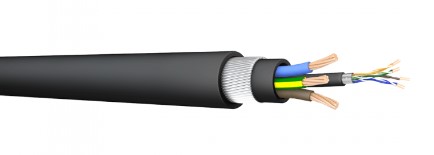[23EvSwa3c6.0-15 Ƿ] SWA EV Cable 3c 6mm2 with Cat5 15m 