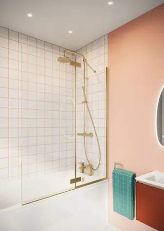 Clear6 Bath Screen 1150 Double ◈BruBrass