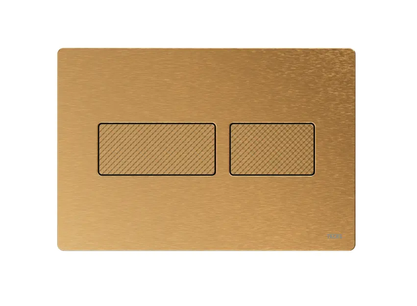[459Te.9240436] TECEsolid Dual Flush Knurled Brushed Brass
