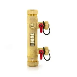 [172FFV] 28mm Fill/Flush Balancing Valve With Flow Meter 10-50LPM INFBV2850