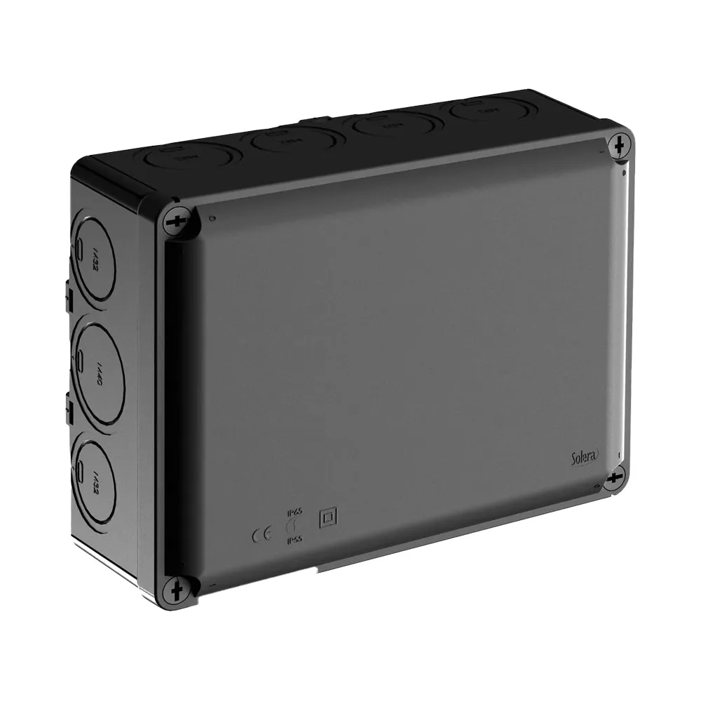 [24JEW220B] Moulded Box 220x170x80 IP65 ** BK ** WUB 4B-