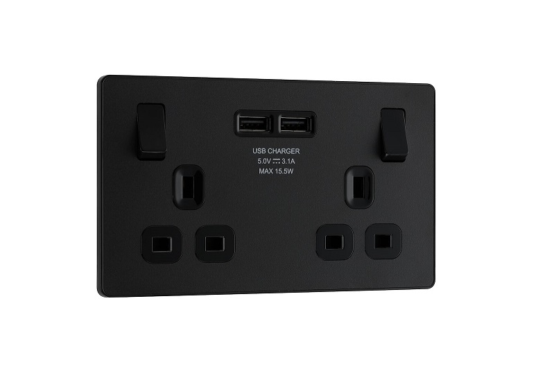 [25BVMB.32UAA] Evolve  Twin Skt+U.AA Matt Black PCDMB22U3B