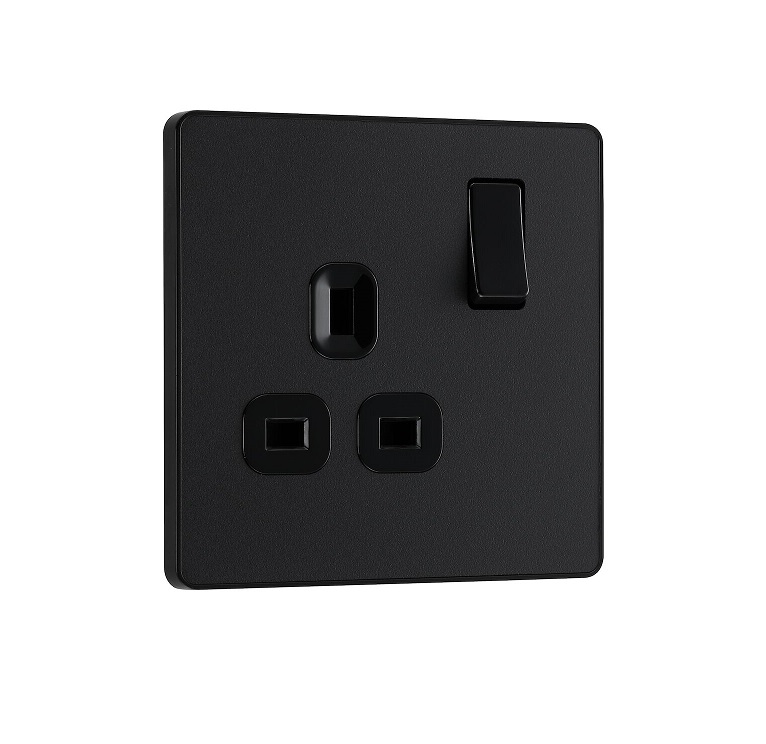 Evolve Socket 1g 13a Dp Matt Black MB21B