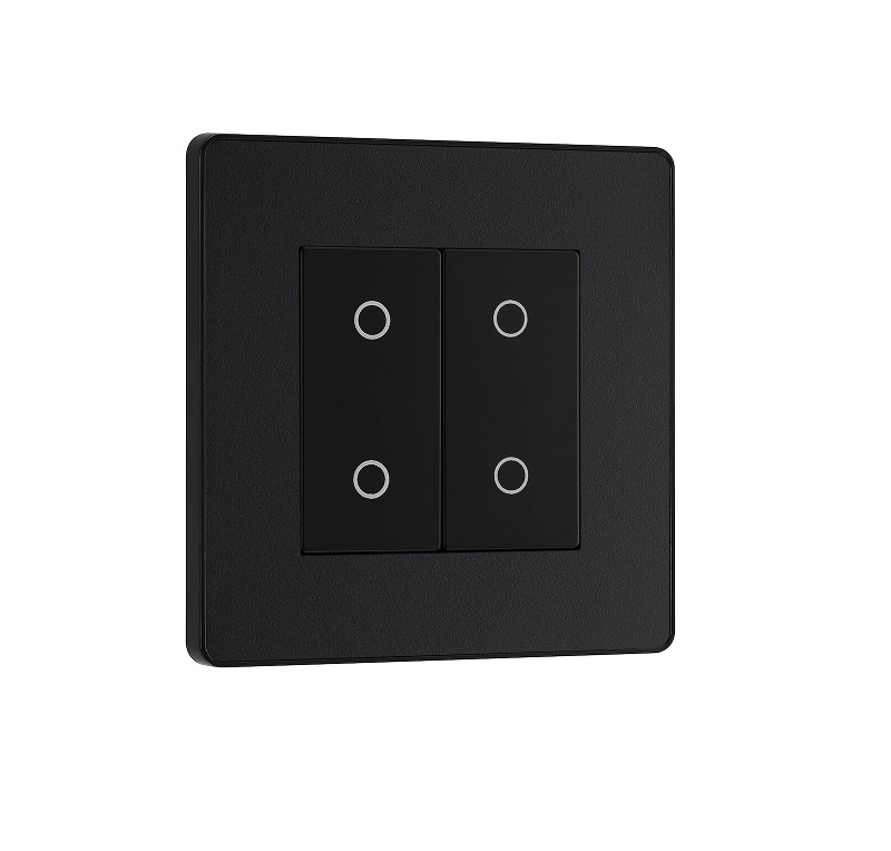 [25BVMB.02S] Evolve Touch Dimmer 2g Slave/Sec Led100w Matt Black PCDMBTDS2B-01