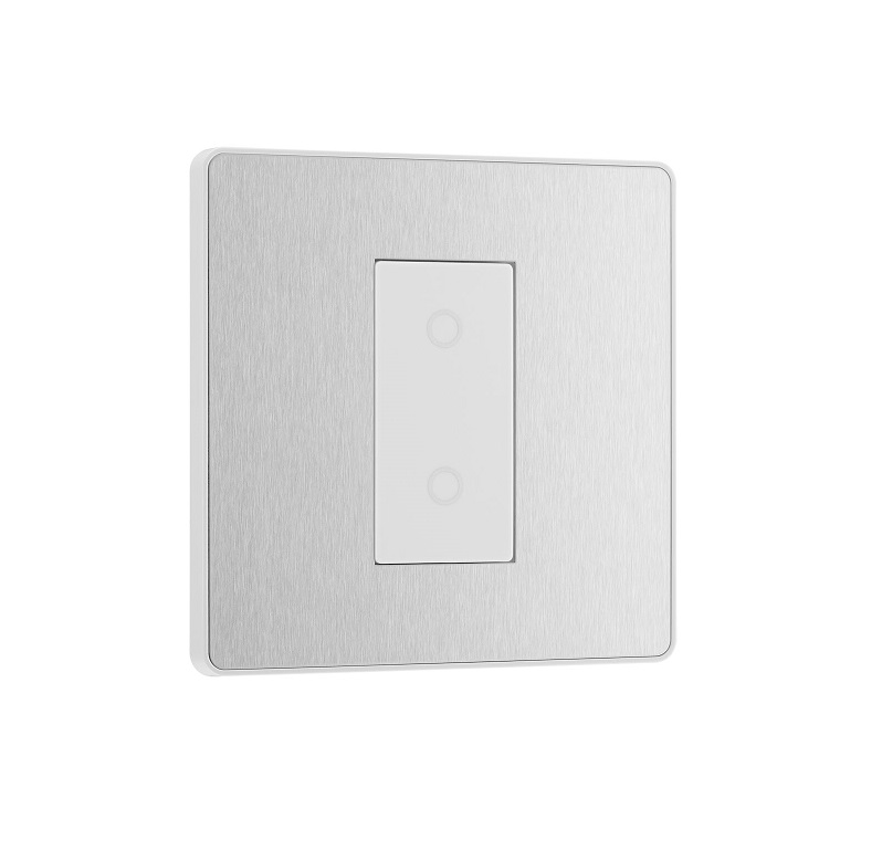 Evolve Touch Dimmer 1g Slave/Sec Led100w BrushSteel BSTDS1W