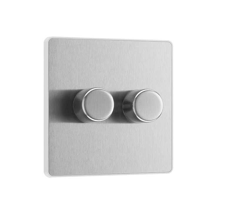Evolve Dimmer 2g LED 5-100w BrushSteel PCDBS82W-01