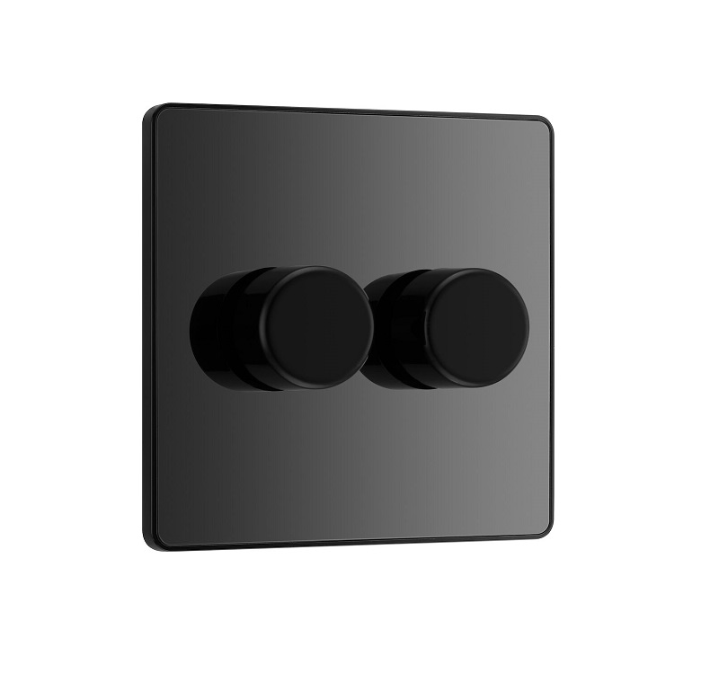 [25BVBC.02] Evolve Dimmer 2g LED 5-100w BlackChrome 	PCDBC82B-01