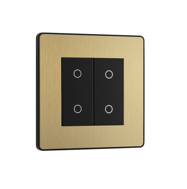 Evolve Touch Dimmer 2g Slave/Sec Led100w SatinBrass SBTDS2B