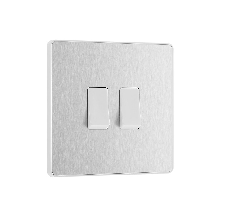[25BVSB.12] Evolve Switch 2g 2w BrushSteel PCDBS42W-01
