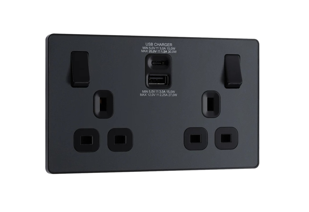 Evolve Double Skt U45w AC Matt Grey MG22UAC45B