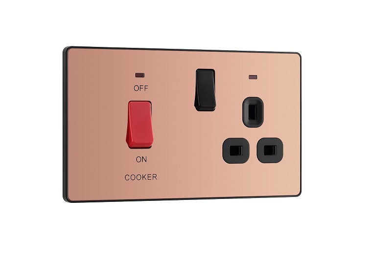 [25BVCP.57] Evolve Cooker Sw+Socket.Neo Copper PCDCP70B-01
