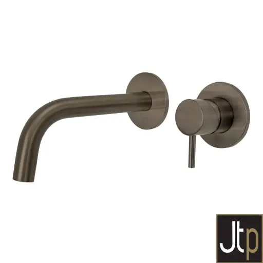 Vos Wall Basin Mixer Brushed Bronze 200