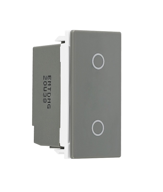 [25MMG.01s] BG 1g Module Touch Dimmer Secondary/Slave Grey Fits MediaPlate EMTDSG-01 Only