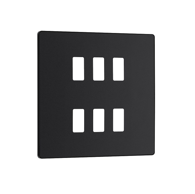 Evolve Grid 6g Bg 2row Cover BlackChrome RPCDMB6B
