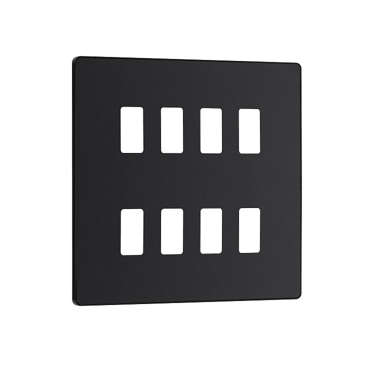 Evolve Grid 8g Bg 2row Cover BlackChrome RPCDMB8B