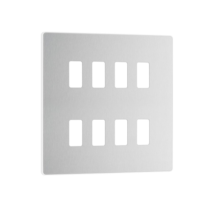 Evolve Grid 8g Bg 2row Cover BrushSteel RPCDBS8W