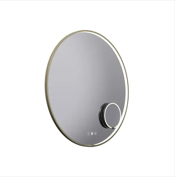[47Rr.VMM60CUBR] Loop ⌀600 Mirror+Vanity Mirror Brushed Brass