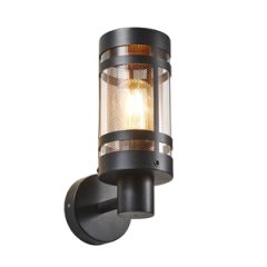[29W0f.40004BLK/BRS] Wall Lantern BLK/BRS Frm- 