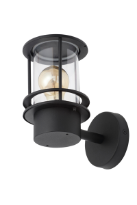[29W0f.34003BLK] Wall Lantern Blk Frm