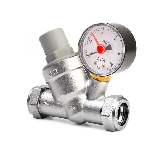 Pressure Reducer 35mm Adjustable + Gauge Inta