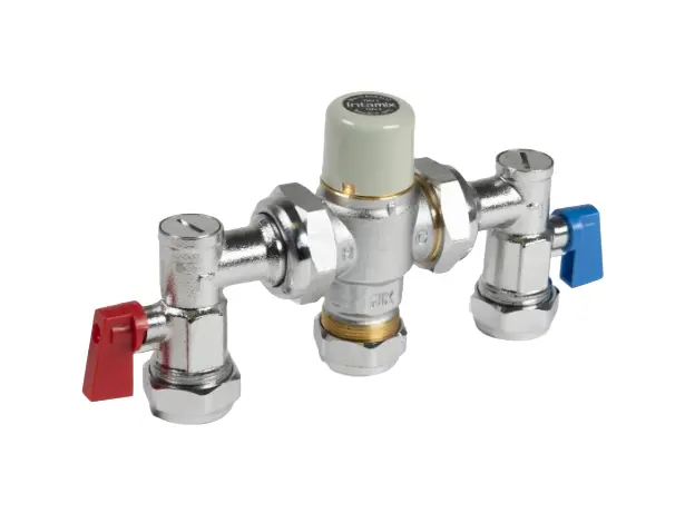 [11BMIX15-BEND] Thermostatic Mixing Valve 15mm with Service 400MX15CP