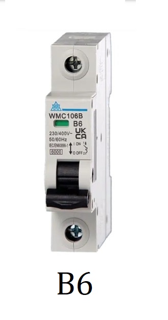 [271BB06⨈WMC106B] Wced MCB 6A B curve 6ka⨈