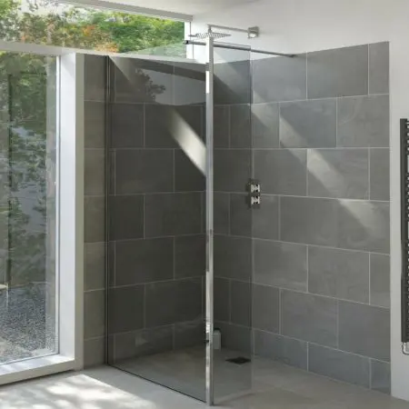 [43JF30Ti.TTV209CP] Tavo Wetroom Swivel Panel 8mm 300mm ◭Chrome
