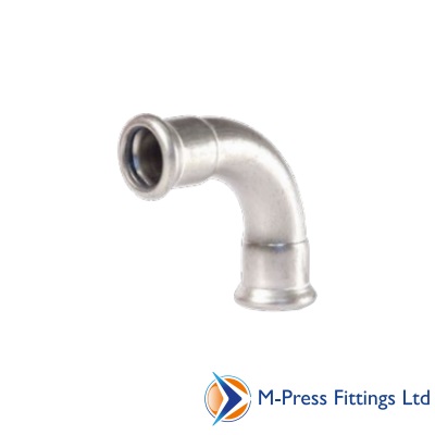 [11SM22B] M Press SS 22mm Elbow 90° 122002222