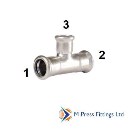 M Press SS  28 x 28 x 22 Centre Tee 12110282228