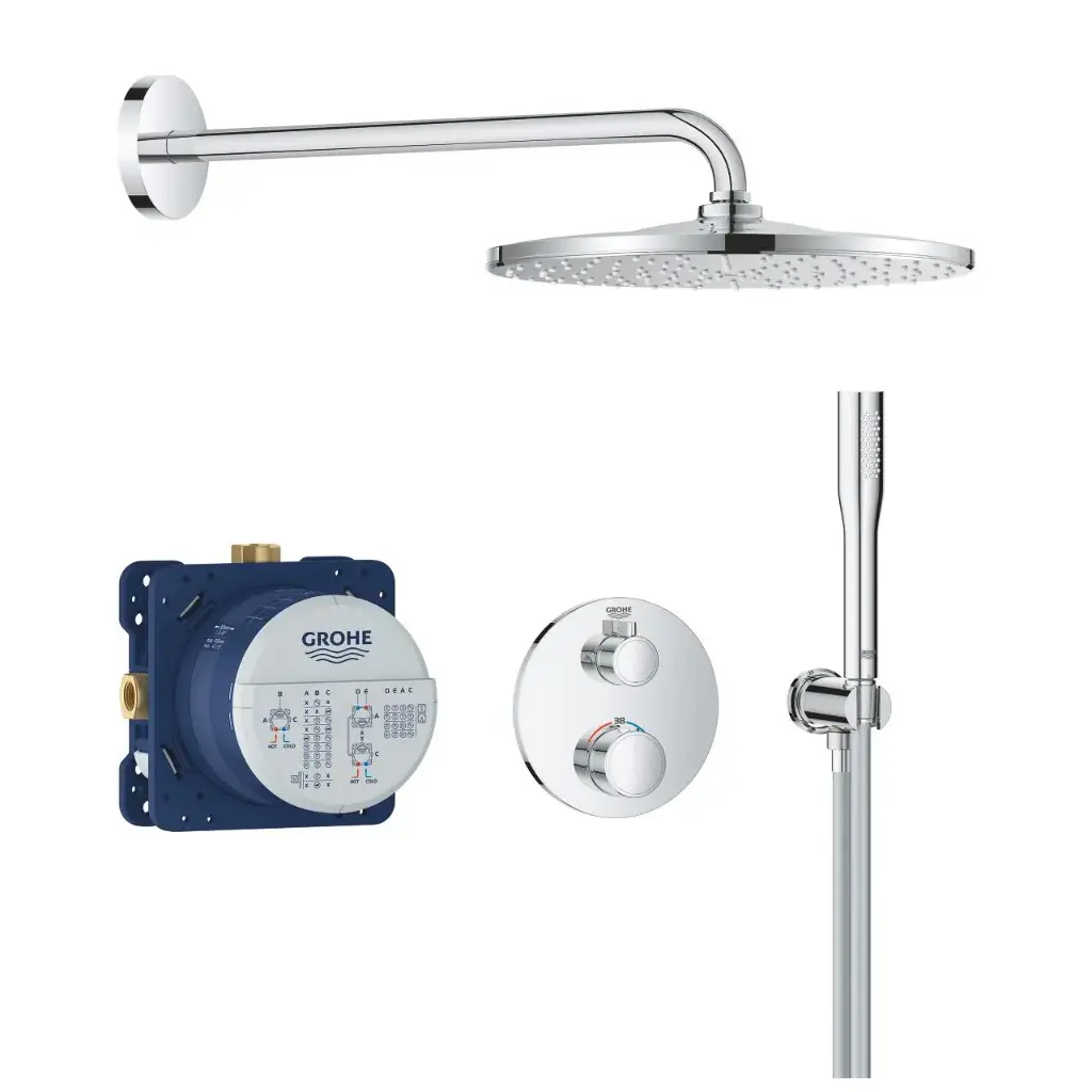 Grohtherm Concealed shower system with Rainshower Mono 310 Cp