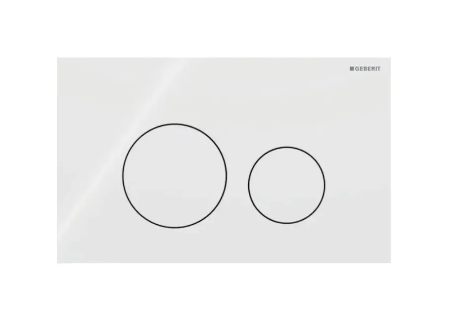 Sigma40 round glass flush plate white 