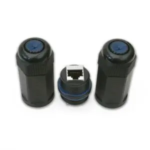 [25MMCC.US205 IP] RJ45 IP67 rated Waterproof CAT5E/CAT6 External Cord Coupler- UTP/FTP