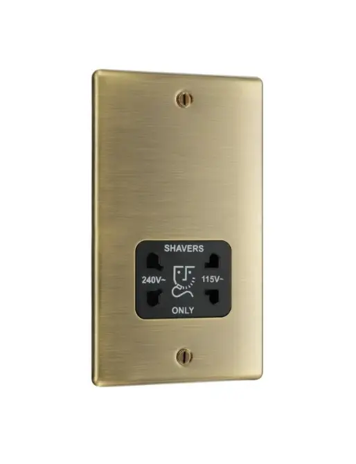 [25BDSAB.3SHb] Shaver Skt Bg AntBrass Raisd NAB20B-01