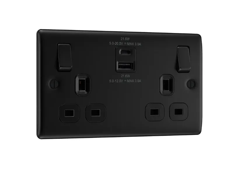 Bg Raisd Doub.Skt uAc45 MattBlack NFB22UAC45B-01 