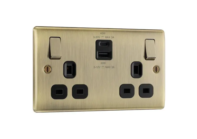 Bg Raisd Doub.Skt uAc45 AntBrass NAB22UAC45B-01 