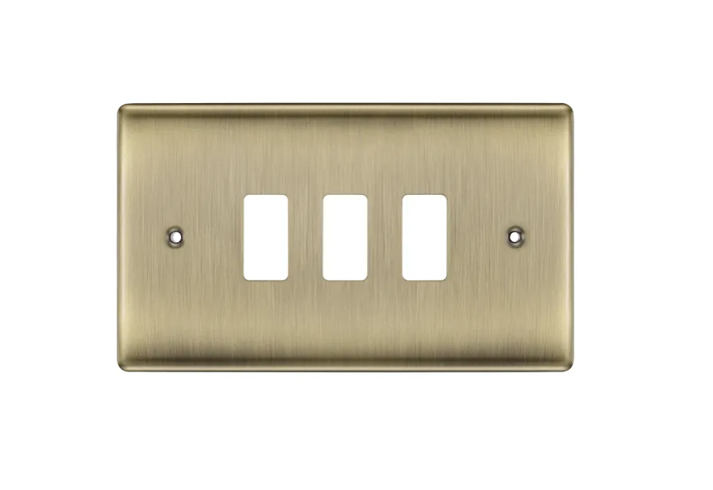 [25BDGSaB.1x3] BG raised Grid 3g Cover AntBrass RNAB3-01