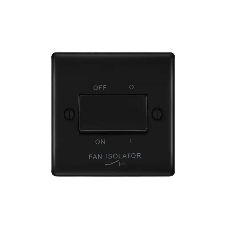 Fan Sw 3pole Bg MattBlack Raisd NFB15-01