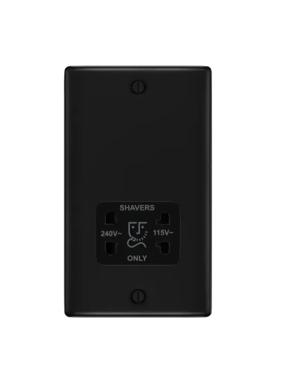 [25BDMbk.3SHB] Shaver Skt Bg MattBlack Raisd NFB20B-01