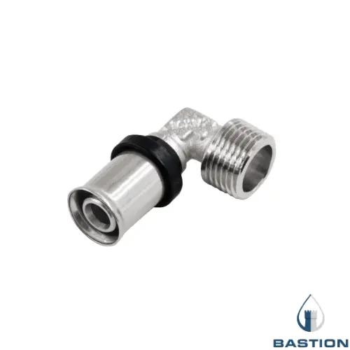 AL.U-Press 20x1/2" Male Iron Elbow BN