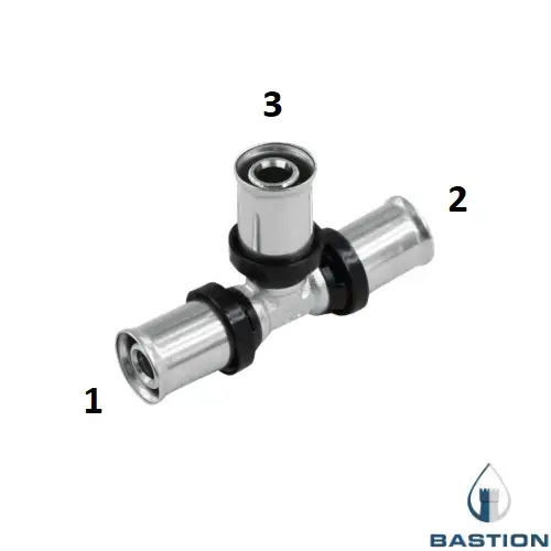 [11LB25FC20] AL.U-Press 25x25x20 Tee BN